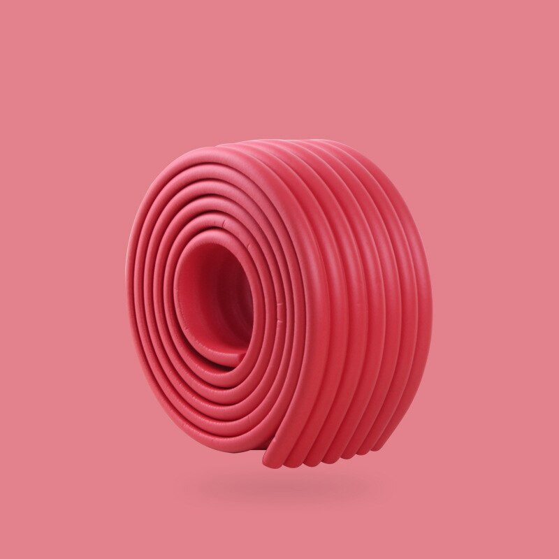 2M Desk Edge Guard Strip Self-Adhesive Door and Window Sealing Strip Baby Safety Table Corner Protection Anti-collision Strip: Red