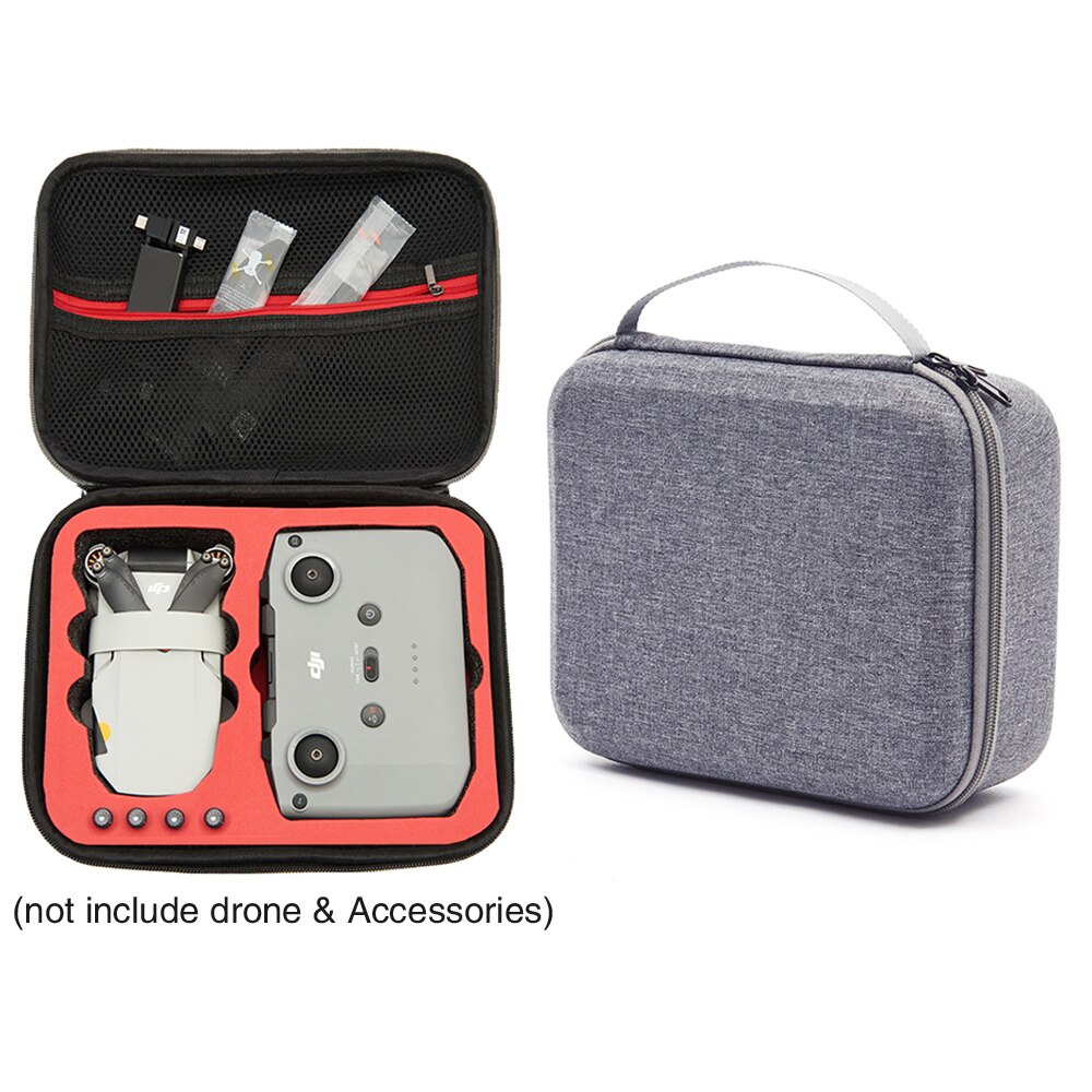 Dji Mavic Mini 2 Tas Draagbare Mini Draagtas Handtas Koffer Schouder Doos Voor Dji Mavic Mini 2 Case Drone accessoires: Gray-Red Inner