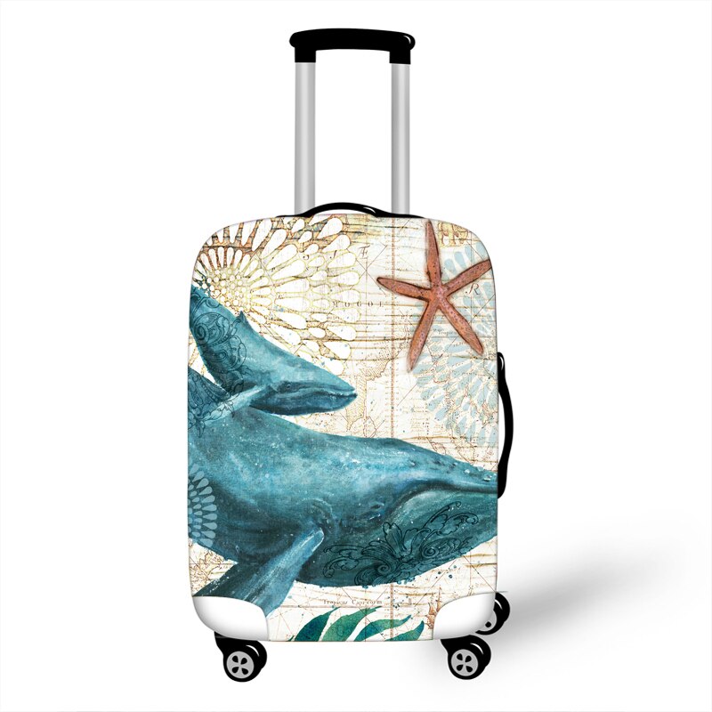 Bagages housse de protection pour mallette élastique couvertures xl, accessoires de voyage motif tortue poulpe, T1 housse de protection s