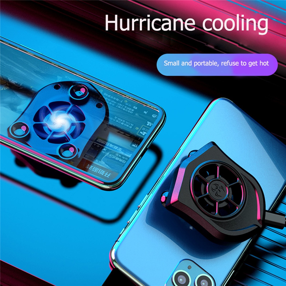 Portable Cooling Fan Game Mobile Phone Cooler USB Powered Cell Phone Radiator Snap-on Cooling Tool For iPhone Android