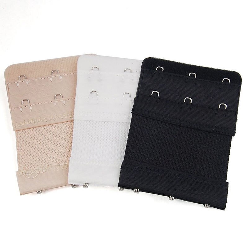 1Pc 3 Hooks Soft Bra Extender Strap Buckle Extension 3 Colors Women Intimates Bra Strap Belt Replacement