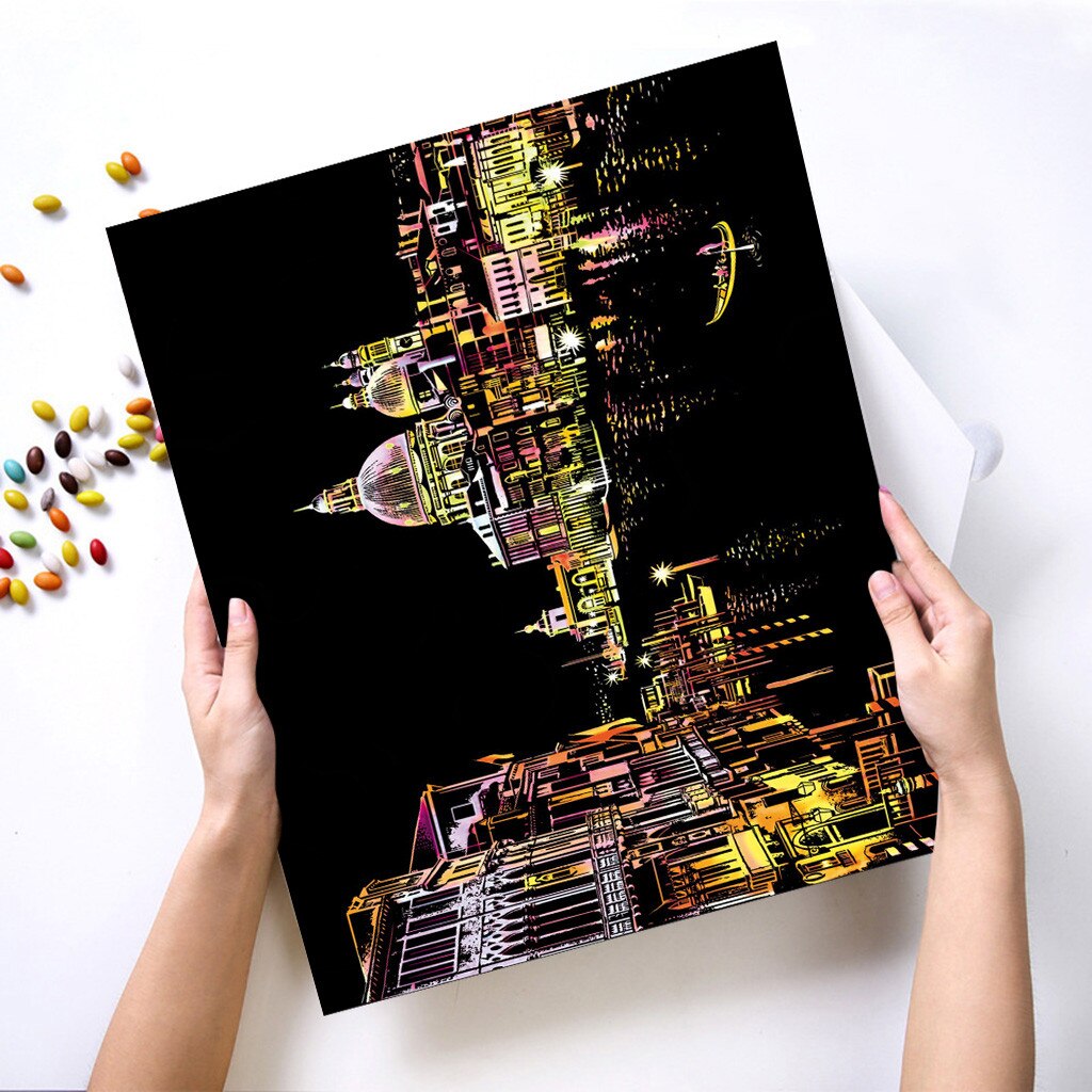 Gold Color Scratch It Scratch Art Teen Adult Scratch Card Magic Pictures