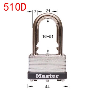 Master Lock Hangslot deurslot Raam Anti-diefstal Professionele Sloten picks Waterdichte U type Magazijn Rvs lockerslot