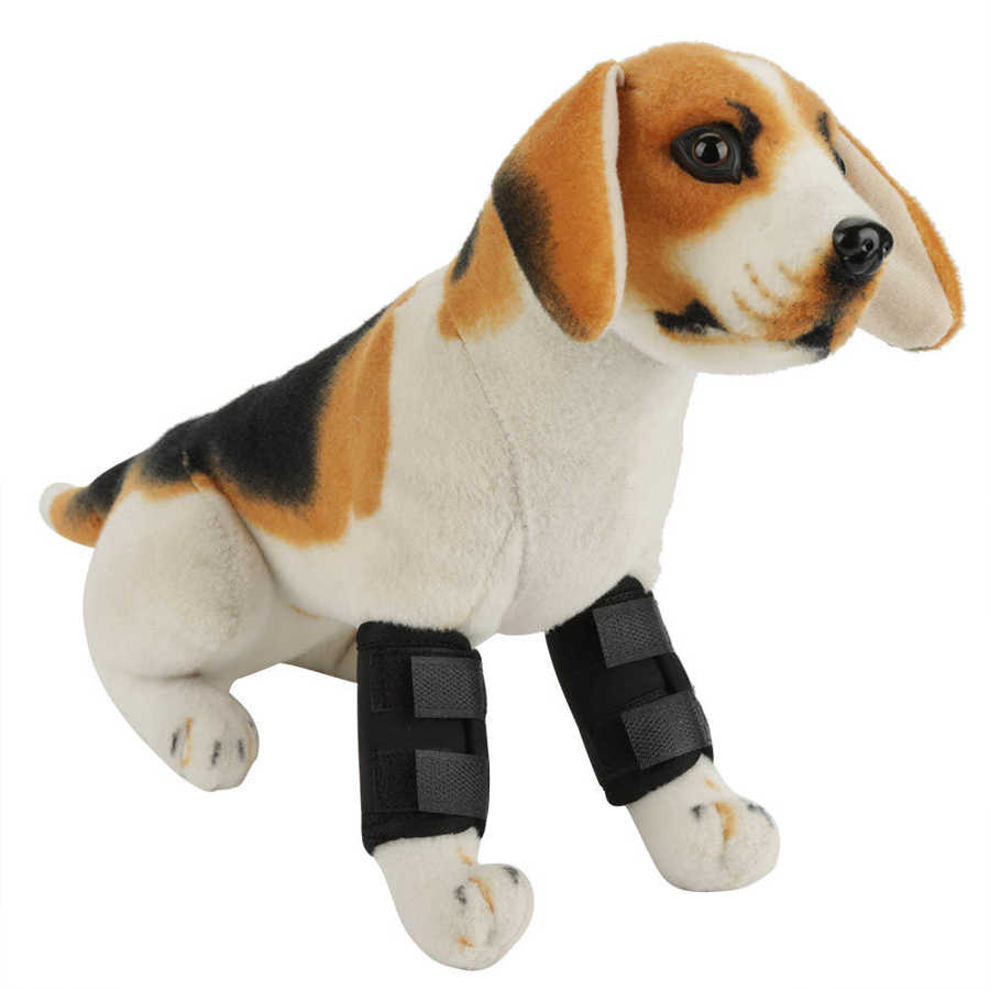 Supportive Dog Canine Front Leg Hock Joint Brace Paw Straps Wrap Knee