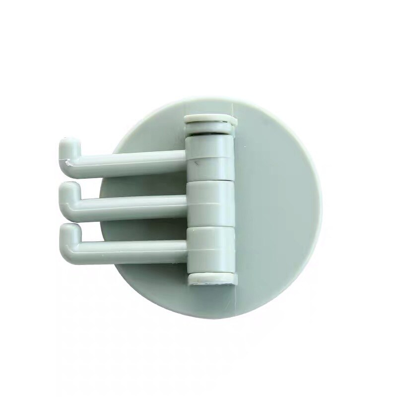 Wall Hooks Seamless Adhesive Hook Rotatable Strong Bearing Stick Hook Kitchen Wall Hanger Bathroom Kitchen Hooks: light green