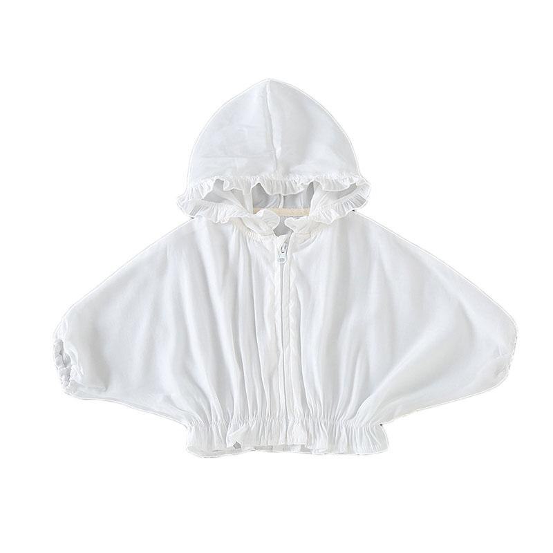 Lente Mode Baby Meisjes Lange Mouw Capuchon Trenchcoats Casual Vesten Kids Jongens Bovenkleding Zon Kleding: B0367white / 9m
