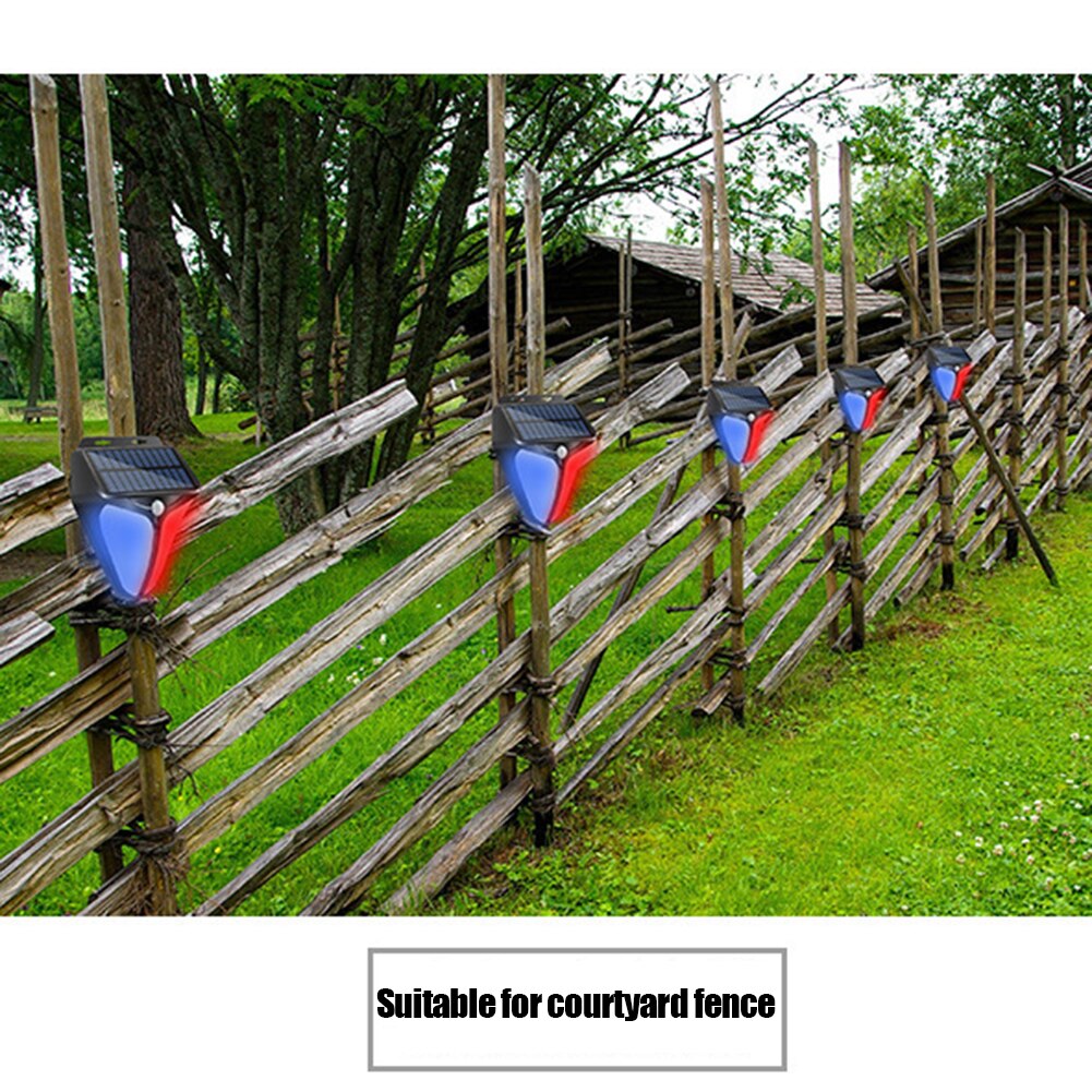 Garden Security Lamp Stroboscope Strobe Solar Light Decibels Anti Theft Strobe Alarm Lamp Motion Sensor Safety Light