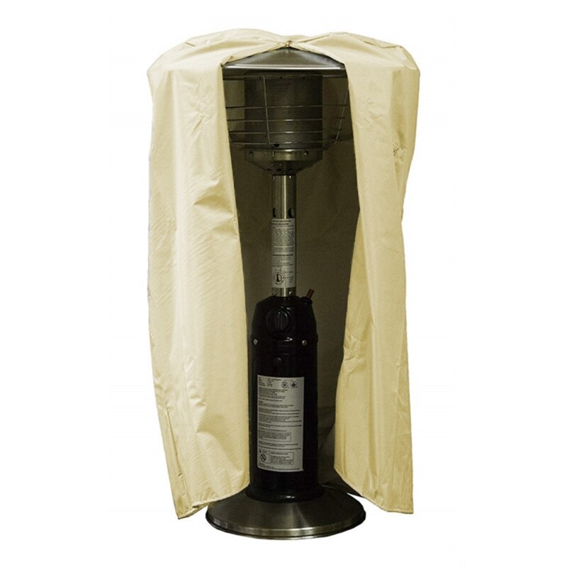 Universal Waterproof Heater Cover with Zipper Heavy Duty Outdoor Round Heater Cover Standup Patio Heater Dust Cover: Beige