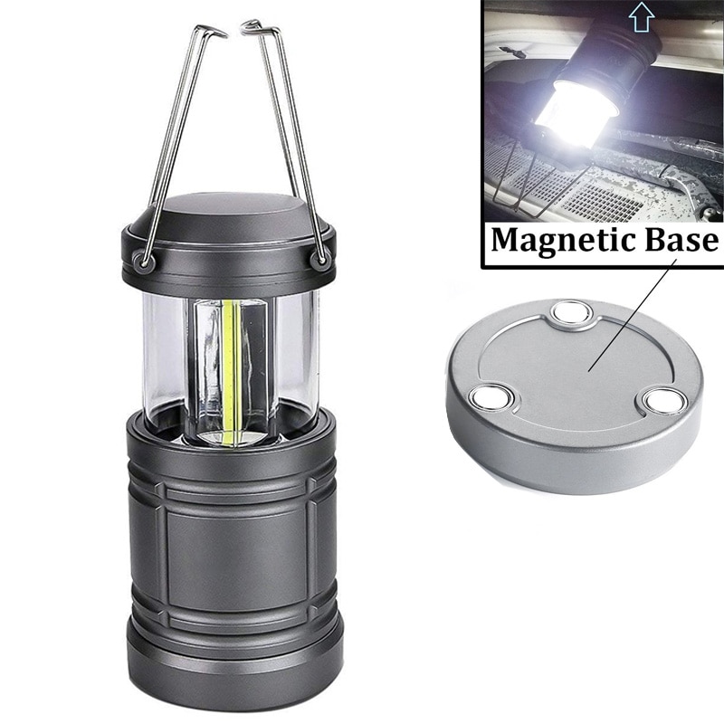 Ultra Bright LED Camping Lantern 3*COB Portable AA Battery Outdoor Tent Lamp Hanging Collapsible LED Camp Lantern Flashlight