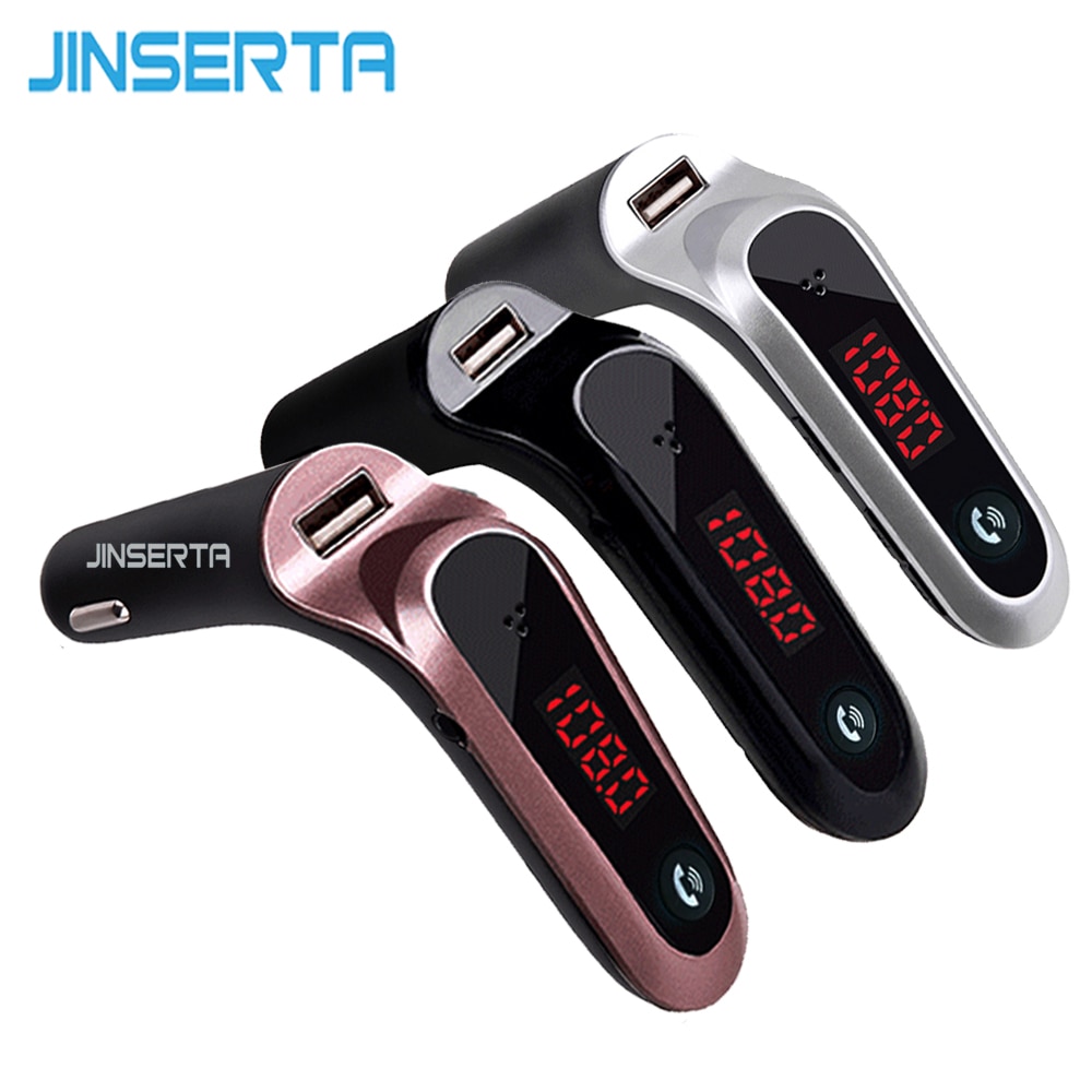 Jinserta 4-In-1 Handsfree Draadloze Bluetooth Fm-zender S7 Aux Modulator Carkit MP3 Speler Sd usb Lcd Auto Accessoires