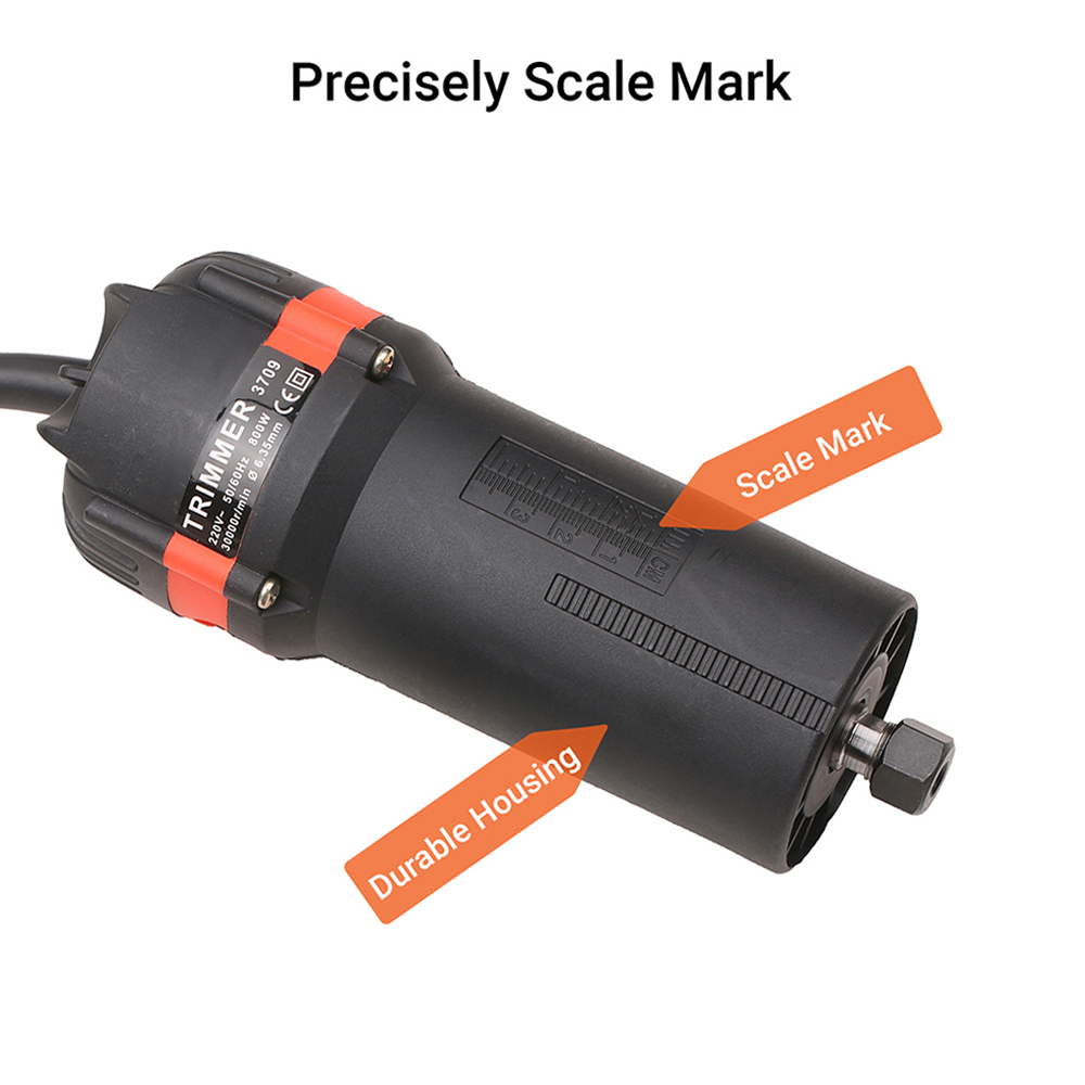 800W 30000r/min Multifunctional Electric Wood Trimmer Wood Router Laminate Trimmer Slotting Trimming Machine