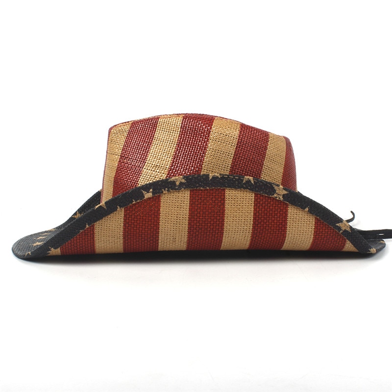 Dames heren stro cowboyhoed heer western sombrero hombre cowgirl jazz petten