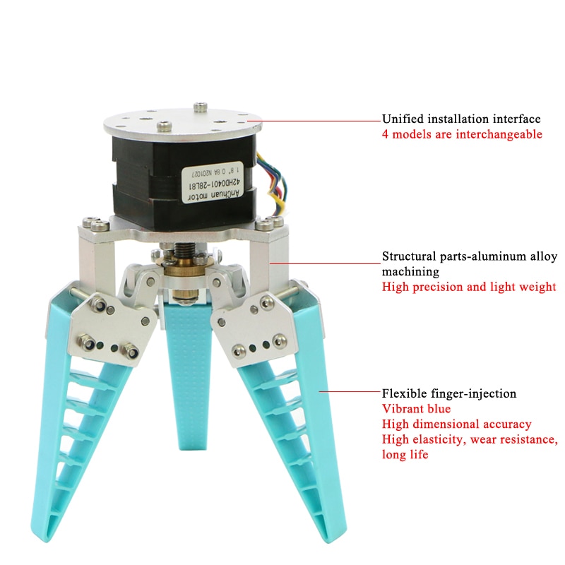 Neueste flexibel Roboter Klaue Einzigen Finger bionisch Mechanische Finger Obst Sortierung Greifer Greifen adaptiv Pneumatische Elektrische