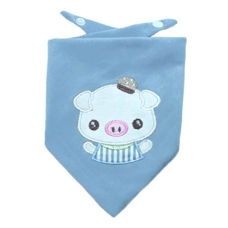 Slabbers Katoen Borduren Babyvoeding Schort Driehoek Bib Meisje Jongen Voeden Sjaal Slabbetjes Burp Doek Bandana Speeksel Handdoek: CZJ005C4
