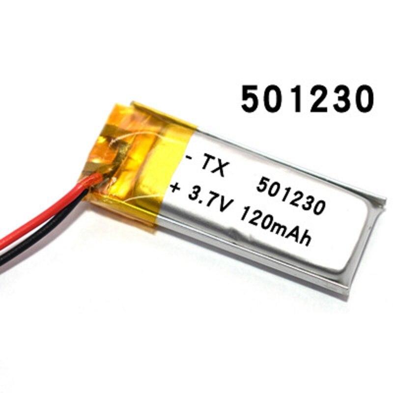 3.7v 120mAh 501230 Rechargeable Lipo batterie pour GPS MP4 caméra batterie externe tablette électrique jouets PAD DVD Lithium polymère batterie: Default Title