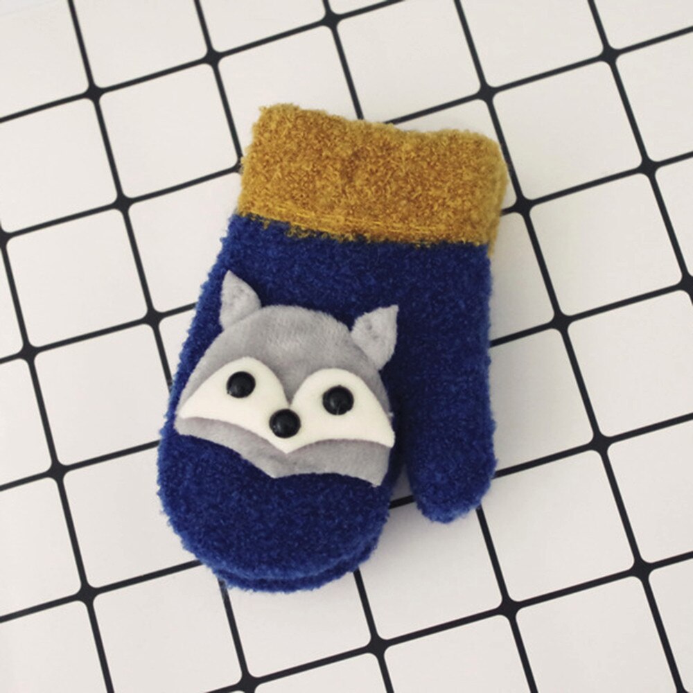 Kerstmis Peuter Baby Winter Handschoenen Leuke Thicken Stiksels Meisjes Jongens Van Winter Warm Bandjes Handschoenen Wanten M840 #