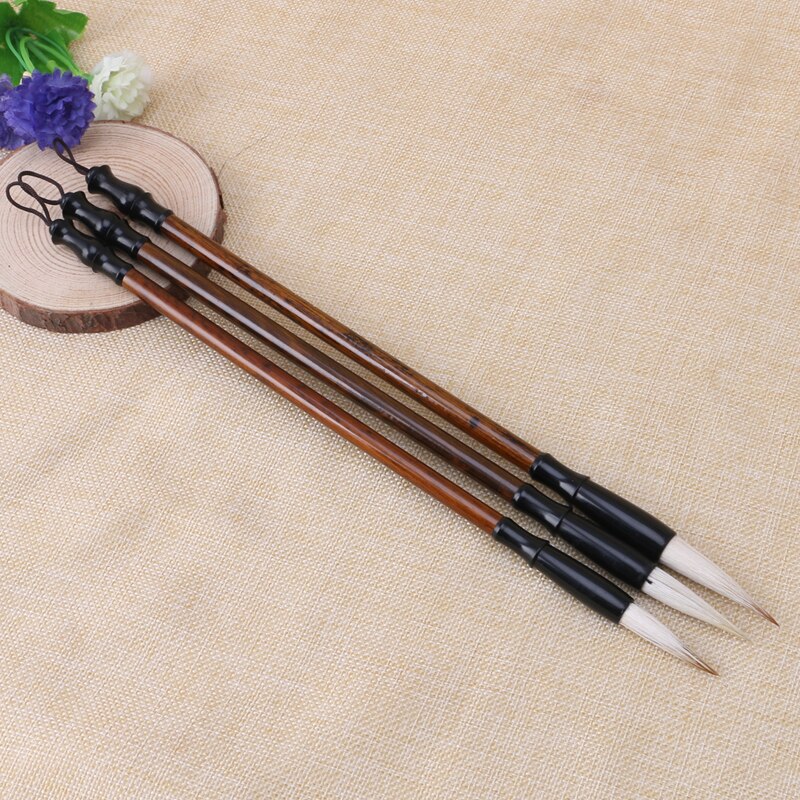 1PC Chinesischen Kalligraphie Pinsel Stift Wolf Schafe Haar Schreiben Pinsel Holzgriff