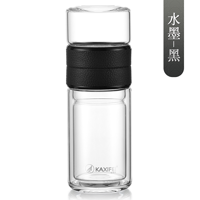 KAIXIFEI Glass Water Tea Bottle Brief Water Tumbler With Stainless Steel Tea Infuser Driving Business Driect Drinking: 3