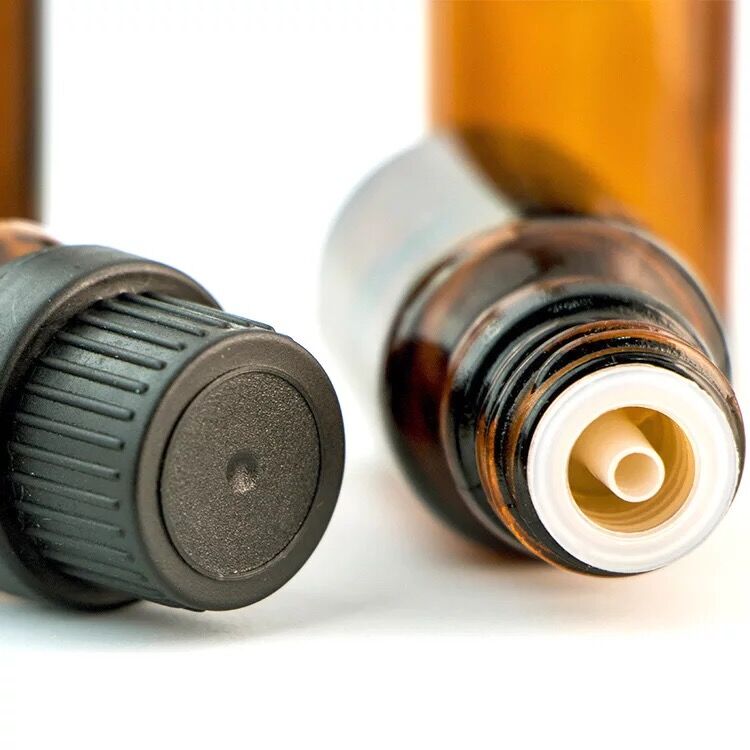 5 st 5-100ml huvud bärnstensbrun glasflaska aromaterapivätska för essentiell basmassageolja pipettflaskor påfyllningsbara
