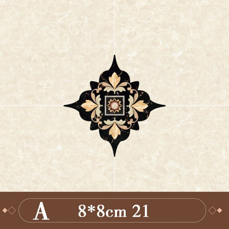 21pcs Self Adhesive PVC Ceramic Tile Stickers Waterproof Wall Sticker Art Diagonal Floor Stickers Kitchen Decorative Sticker: A