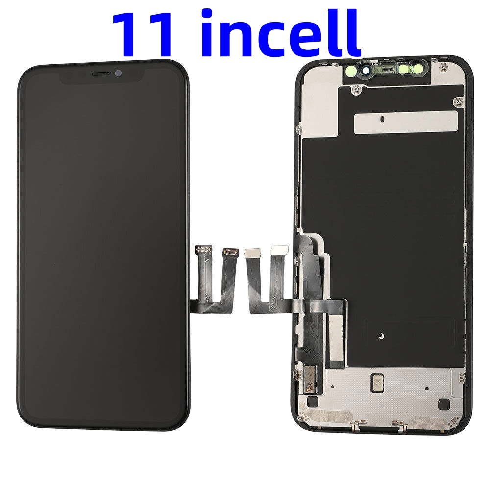 Lcd-skjerm til iphone 11 -skjerm med berøringsskjerm med 3d berøringsskjermerstatning fra fabrikken, skjerm til iphone 11 lcd: Svart