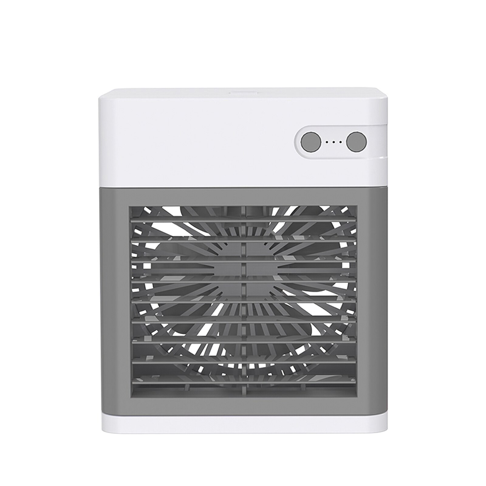 mini air cooler fan air conditioner light USB portable desktop air cooling fan humidifier office bedroom purifier 400ML 2000mAh: B