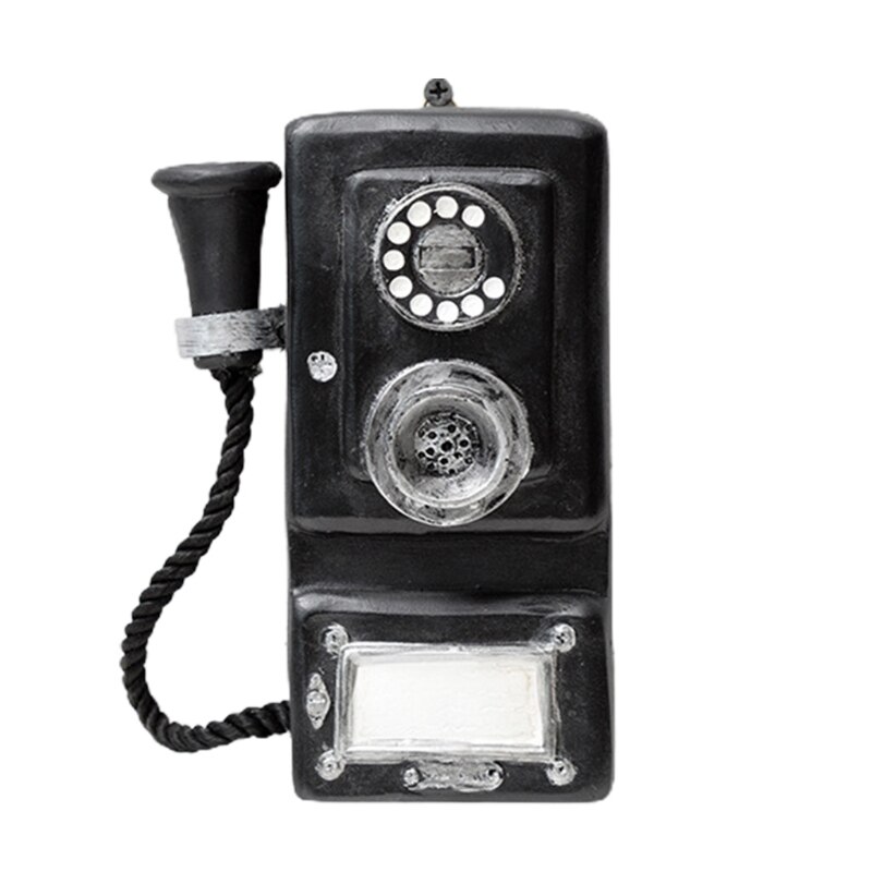 Retro Telefoon Wanddecoraties Creatieve Vintage Muur Hanger Klassieke Look Wijzerplaat Betalen Telefoon Model Booth Home Bar Restaurant: B