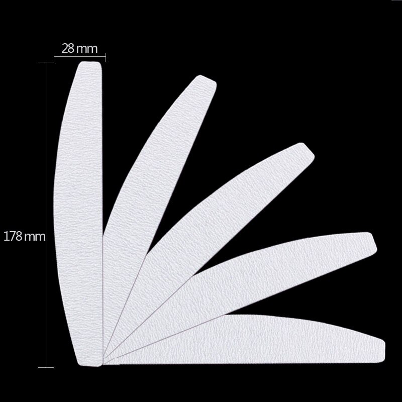 5pcs/Set Nails Files For Manicure 100/180 Thick Boat Sandpaper Durable Nail Buffer Grit Sand Fing Nail Art Tools Accessories
