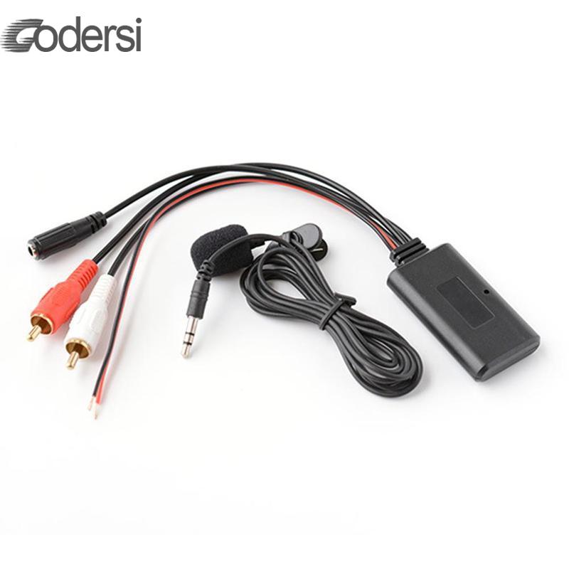 Car Bluetooth 2rca Aux Adapter Wireless Audio Phone Call microfono vivavoce con ingresso Audio aux-in 2rca