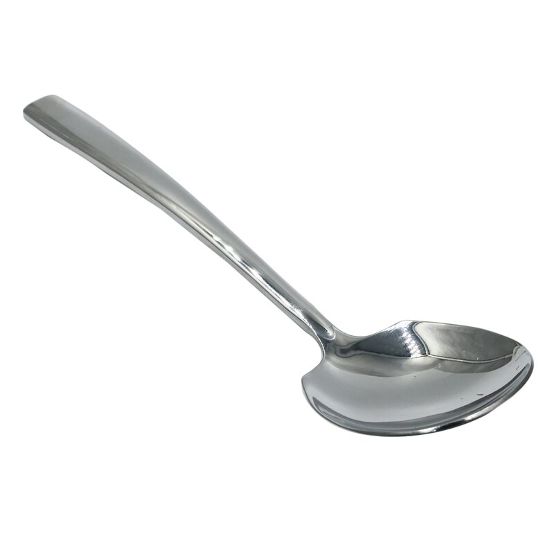 Cuillère à dîner en acier inoxydable | Grande cuillère de service pour Buffet, épaisseur ronde, soupe riz café Western Restaurant Bar cuillère publique