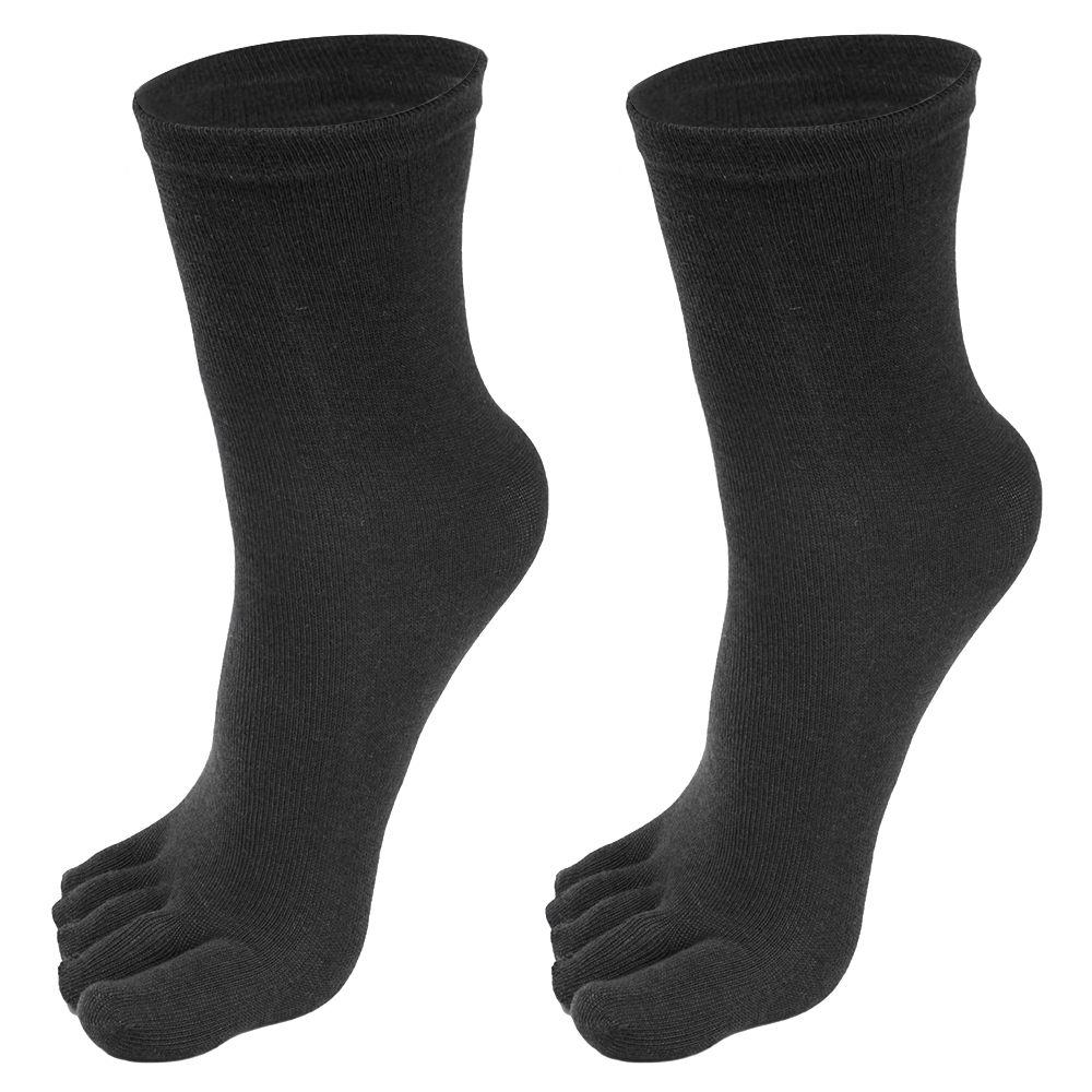 1/5 pares de calcetines de cinco dedos calcetines de algodón transpirables Unisex deportes correr sudor absorbente antibacteriano tobillo calcetines: XXS / Azul amarillo