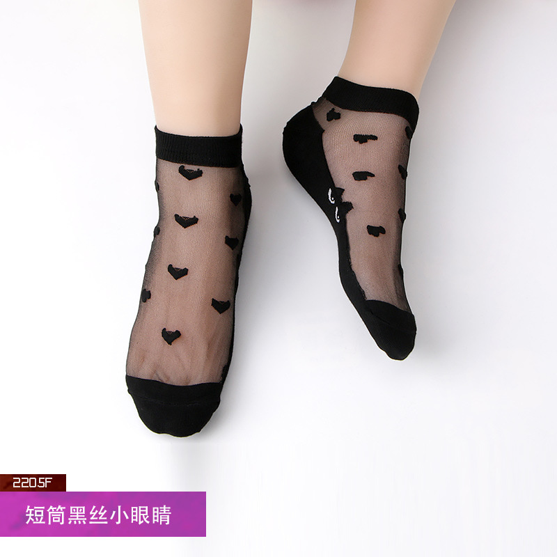Glas kristall baumwolle boden sexy unsichtbar seide Stiefel Gittergewebe Fischnetz transparent Knöchel Netz Garn Dünne Frauen Kühlen Socken