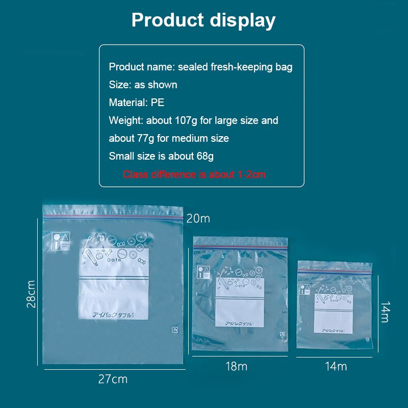 1 Doos Wrap Plastic Verpakking Zakken Voedsel Opbergtas Herbruikbare Vriezer Sandwich Afdichting Zak Keuken Koelkast Voedsel Behoud