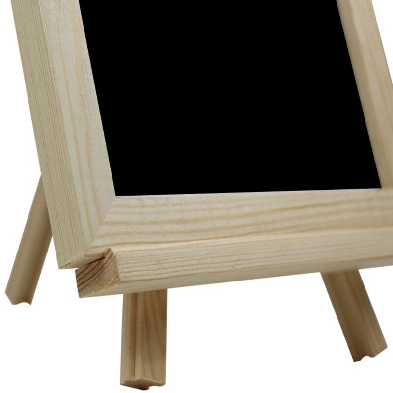 Single Side Mini Wooden Tripod Blackboard Whiteboard Message Sign Note Marker Chalkboard