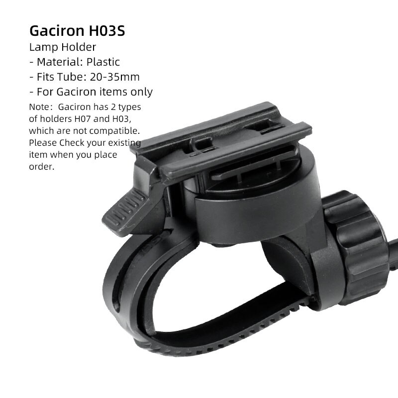 Gaciron snabblåshållare för cykelstrålkastare fram led-lampa spänne adapterfäste cykeltillbehör  h03/ h07: H03s