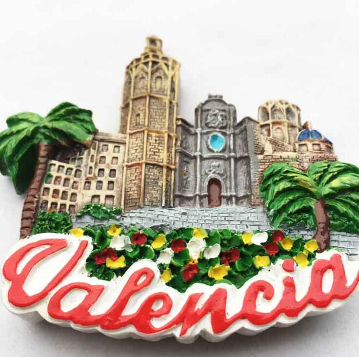 Valencia Cathedral 3D Fridge Magnet Travel Souvenirs Home Decoration Refrigerator Magnetic Stickers