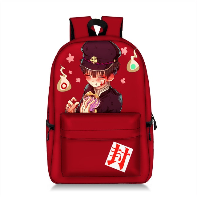 Mochila Wc-bound Jibaku Shounen Hanako-kun Zaino Capacità Sacchetto di Scuola Anime Bookbags Tela per il Maschio e Femmina gli studenti