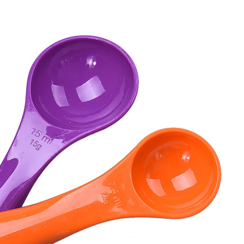 5PCS Colorful Plastic Measuring Spoons Set Kitchen Tool Utensils Cream cuchara medidora cuillere a mesurer мерная ложка