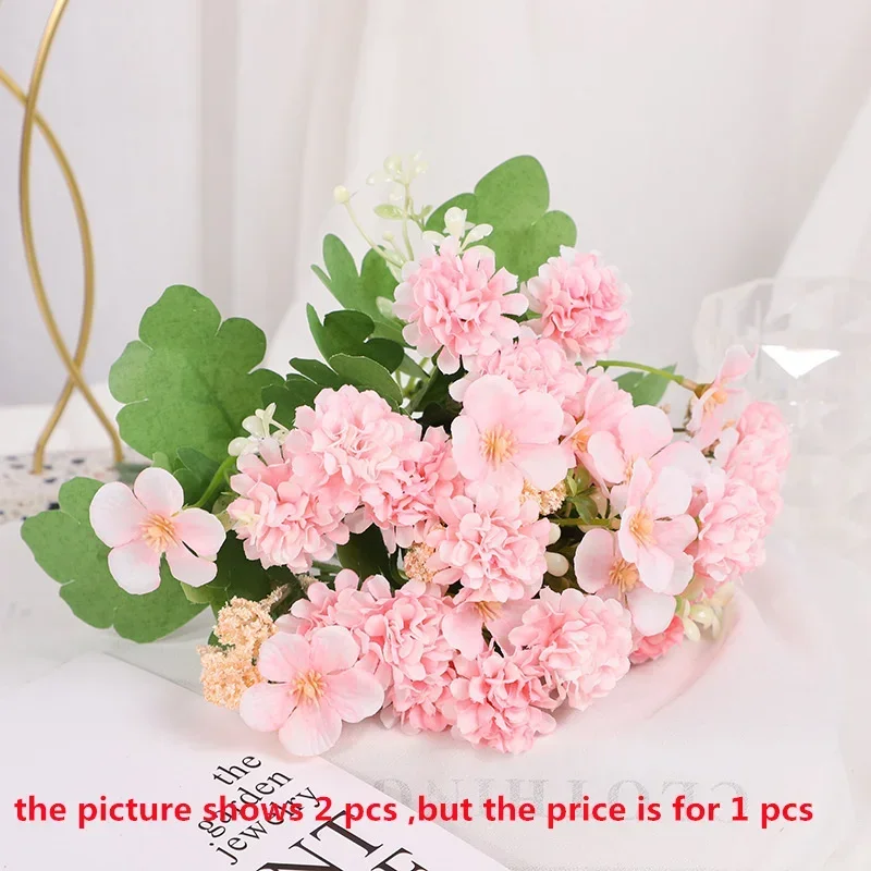 Kunstmatige Begonia Madeliefje Boeket Zijde Nep Bloemen Groene Plant Winkelcentrum Decoratie Simulatie Bloem Blauwe Madeliefjes Begonia 'S: Roze