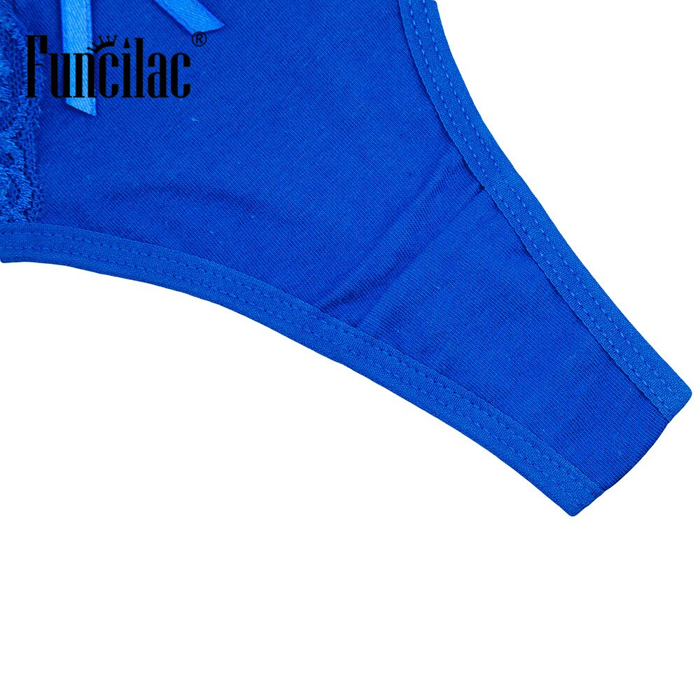 FUNCILAC Sexy Women Thongs and G Strings Cotton Panties Micro Tangas Culotte Femme Coton Woman Panties Underwear 5 pcs/Lot