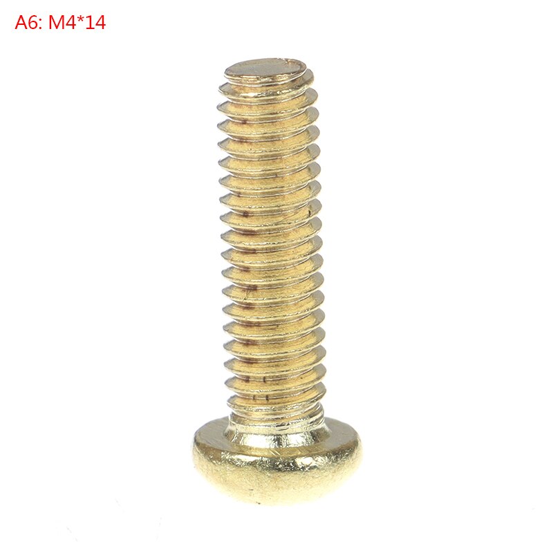 10Pcs M4 Copper Machine Screws Machine Pan Head Brass Screws