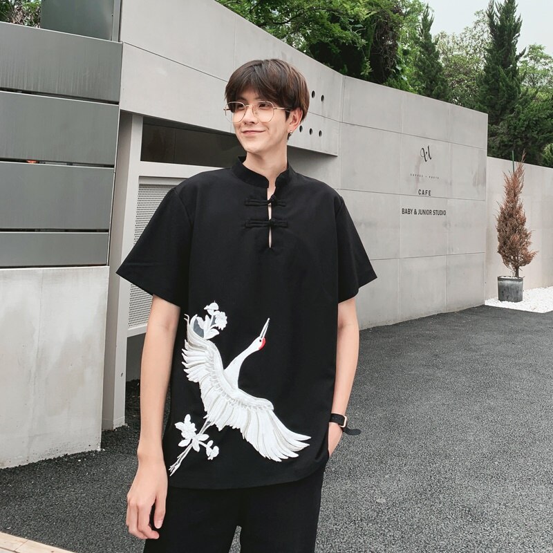 Zomer Traditionele Japanse Kleding Koppels Print Crane Moderne Chinese Cheongsam Qipao Vrouwen Oosterse Japanse Jurken FF2193: 2 / M