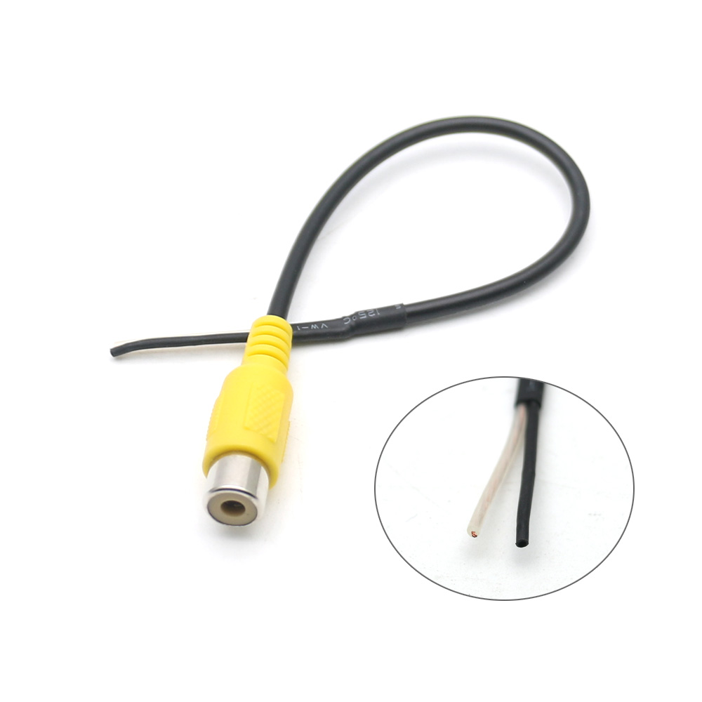 Universal DIY 4 6 8 10 12 Pin RCA Audio Video Wire Harness Camera AUX AV IN Out Cable Adapter Wiring Connector Android Car Radio: green