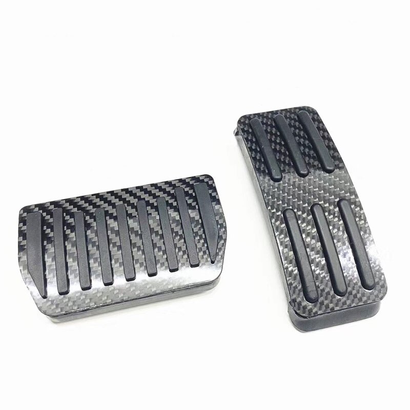 Fuel Brake Pedal For Volvo XC40 S40 V40 forLYNK&CO 010203 Carbon Fiber Pedals Covers AT Car Interior Accessories: Silver