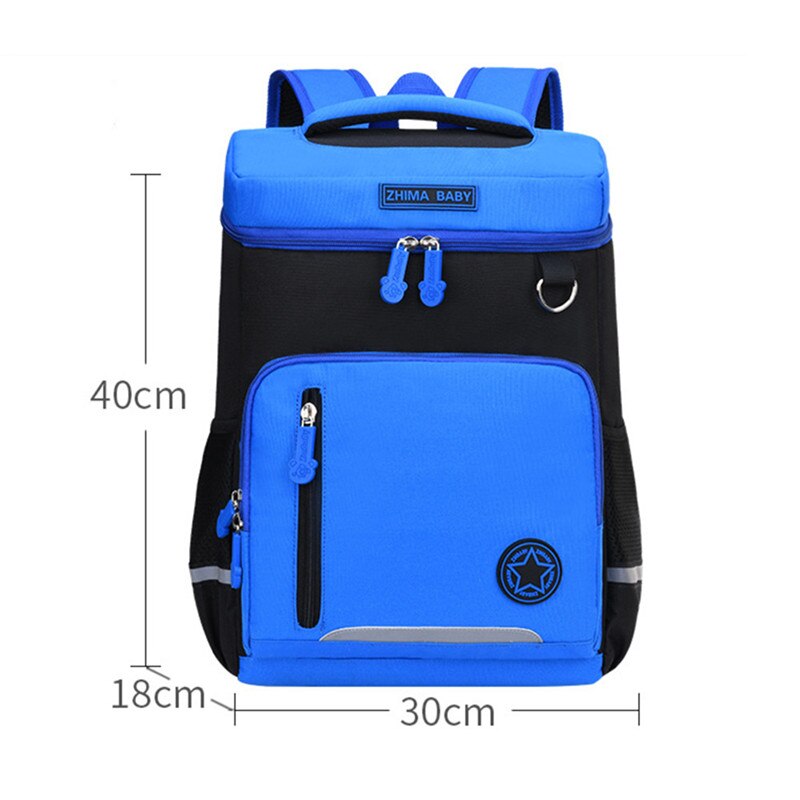 nouveauté enfants sacs d'école Sac à Dos primaire pour garçons filles enfants cartables durables sacs à Dos d'école Mochila Sac A Dos: Large Blue-Black