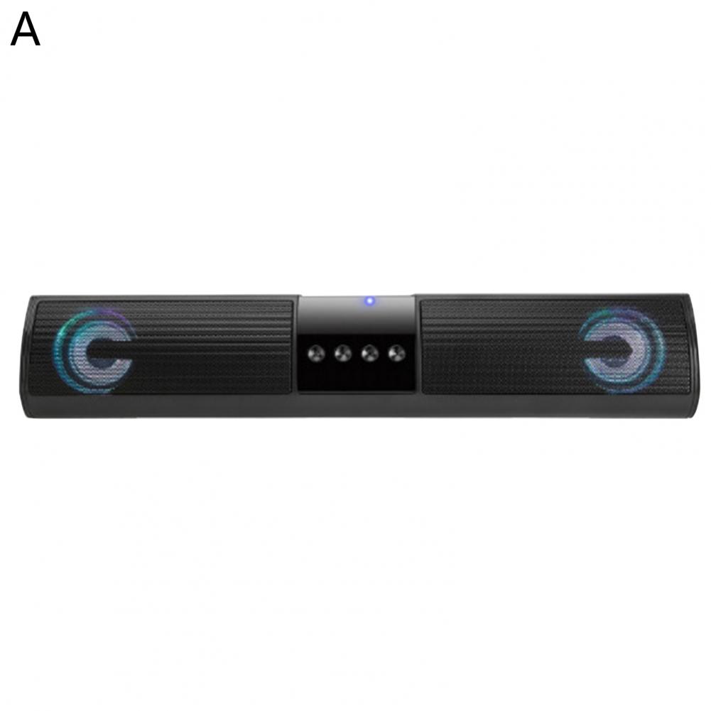 For PC Laptop Theater TV Speaker AUX 3.5mm Loudspeaker TV Sound Bar Wired and Wireless Bluetooth5.0 Home Surround SoundBar: A