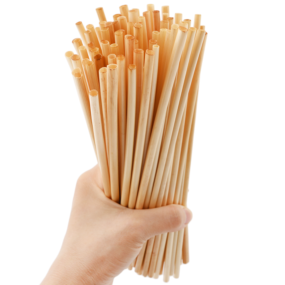100/200pcs Disposable Straws Natural Wheat Straw 100% Biodegradable Straw Straw Set For Bar Accessories