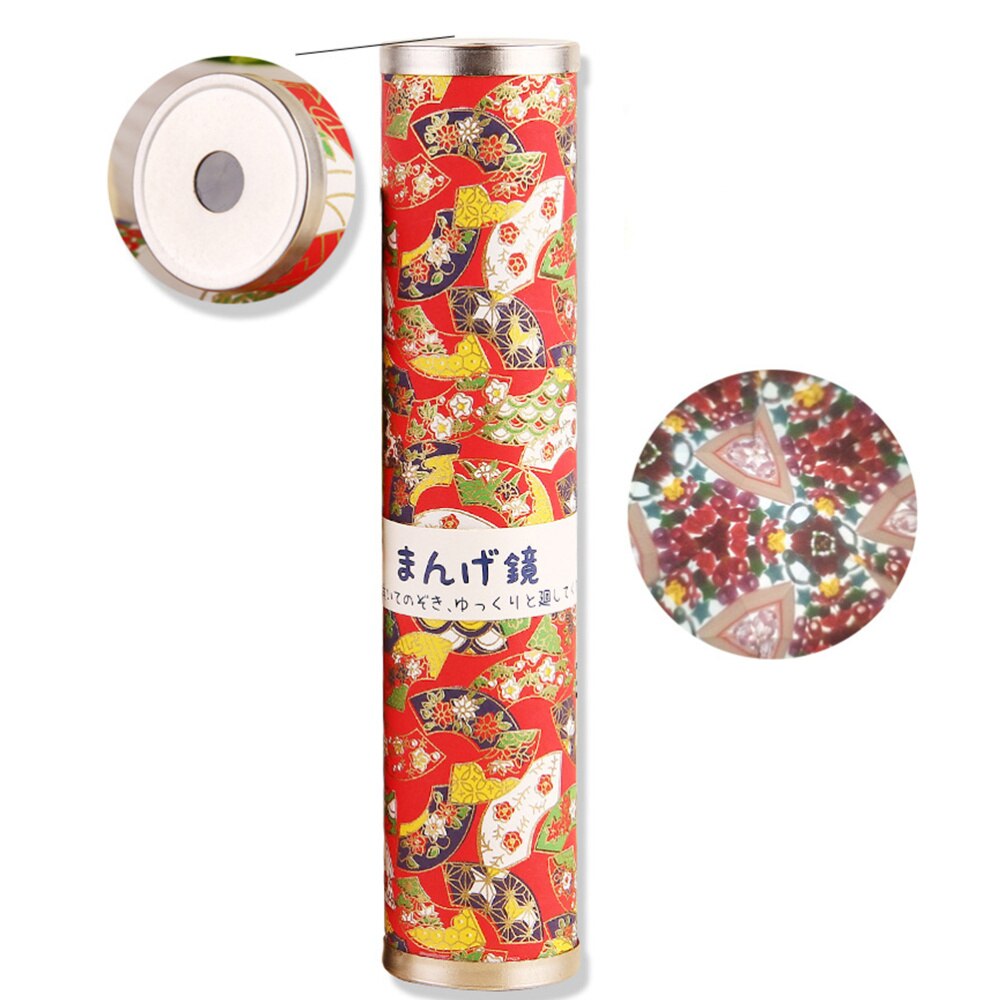 1Pc Japanse Stijl Caleidoscoop Met Metalen Cover Speciale Papier (Willekeurige Kleur)