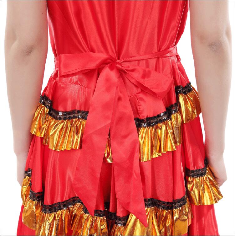 Volwassenen rode Flamenco jurk Spaanse Flamenco Dans Voor vrouwen Spaanse Senrite Flamenco Dancer Kostuum