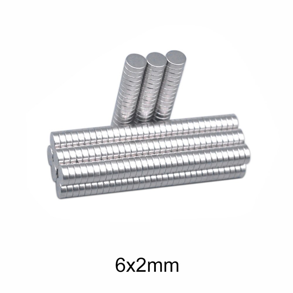 50~1000pcs 6x2 Mini Small Magnets strong 6mmx2mm Fridge N35 Neodymium Magnet disc 6x2mm Permanent Magnets 6*2 electro magnetics